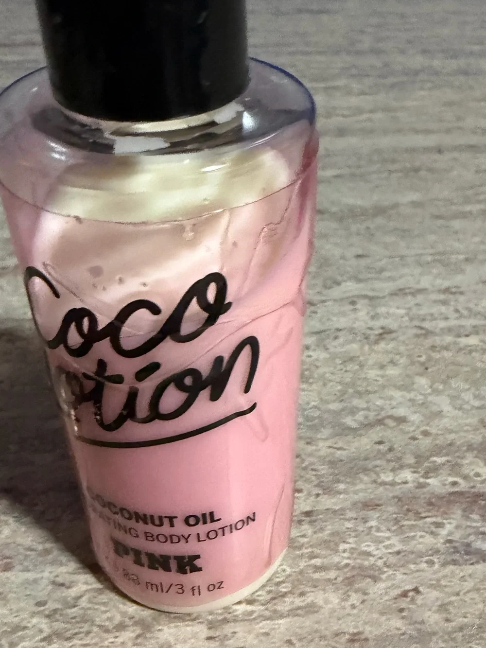 PINK Victoria’s Secret 2-Oil Sleek Coconut Oil & Cocoa Lotion Travel Set in Bag